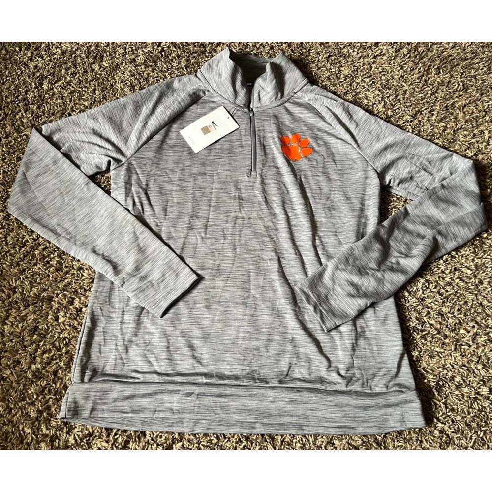 NEW Nike Dri-Fit Clemson Tigers NCAA Logo Athletic 1/4 Zip Pullover (Medium)